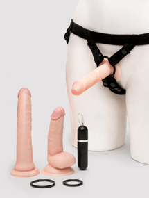 Lifelike Lover Realistic Pleasures Strap-On Dildo Kit