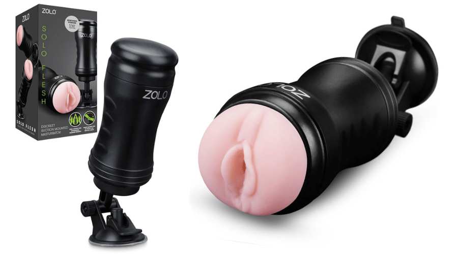 ZOLO Ultra Realistic Textured Suction Mounted 6.5 Inch Masturbator